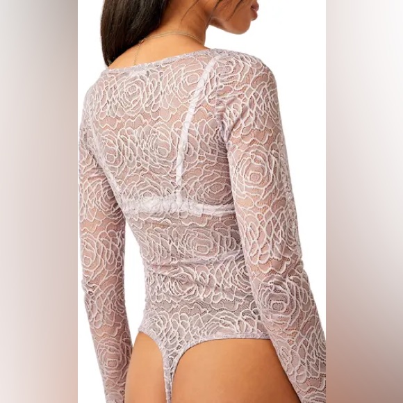 Free People In My Head Lace Bodysuit In Thimble Size Small Nwt